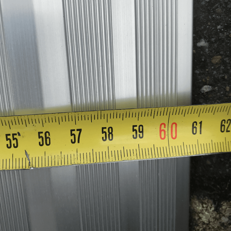 - 60 cm - Oprijplaat inklapbaar Aluminium -  draagvermogen 300kg