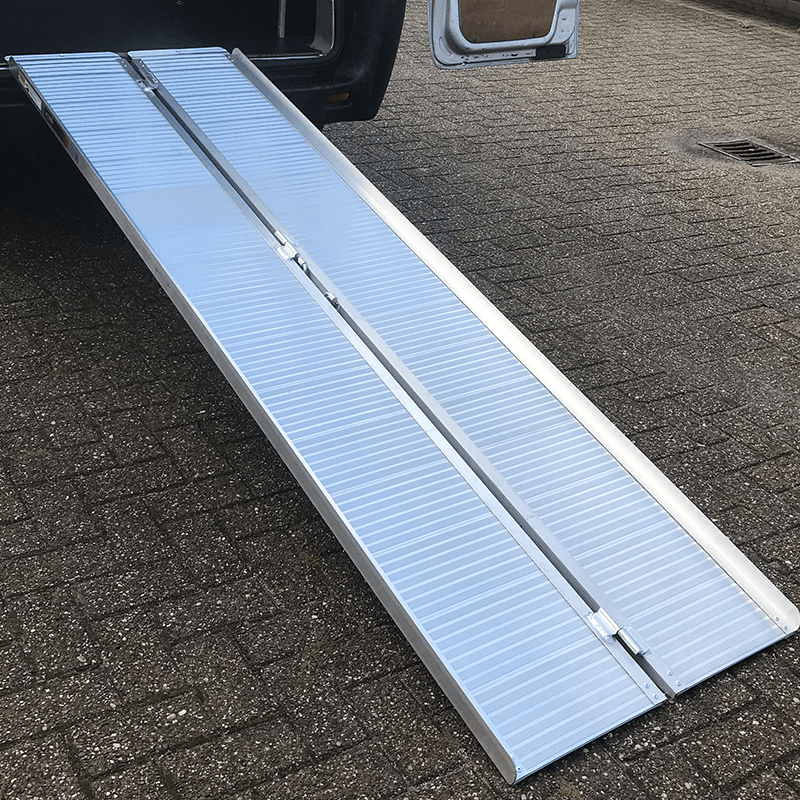 243 cm - Oprijplaat inklapbaar Aluminium -  8ft - draagvermogen 300kg